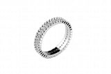 Rhinestone Gear 925 Silver Plate Copper Ring