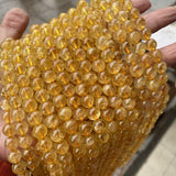 Yellow Citrine Beads 4-12mm DIY Jewelry Making Stone