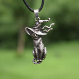 Halloween Wiccan Celtic Cat Necklace Witchcraft