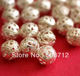 1000pcs 10mm Silver Plated FILIGREE BEADS