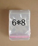 500pcs 6*8cm Clear OPP Bag Self Adhesive Resealable Cellophane Bags