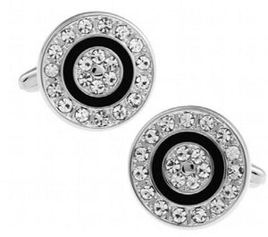 French Shirt Sleeve Circle Cufflinks Nail Sleeve 024