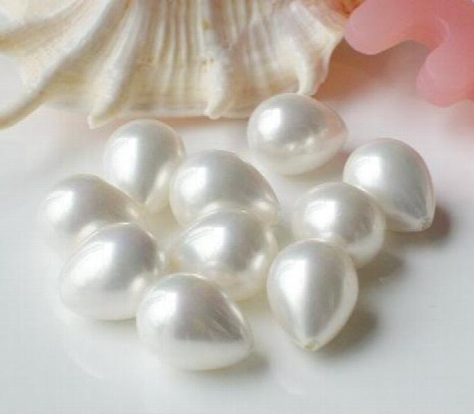 9X15MM Sea Shell Pearl Tear Drop Loose Bead DIY Jewelry Making
