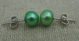 Light Green Freshwater Pearl Stud Earring for Women