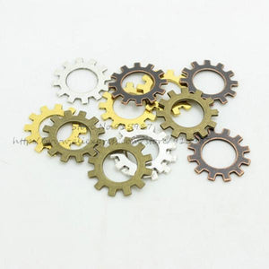 40pcs Steampunk Gears Jewelry Charms 25mm