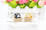 Random Mixed Style Cat Key Rings Chains for Bag Car Keychain