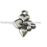 300pcs Tibetan Silver Heart Cross Charm