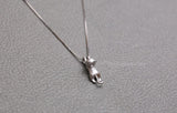 S925 Sterling Silver Cat Necklace Set for Female Birthday