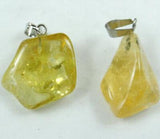 Natural Stone Turquoise Quartz Crystal Irregular Shape Pendant