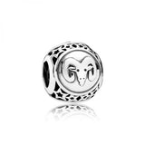 925 Silver Openwork Constellations Charm Crystal Bead Bracelet DIY