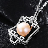 925 Silver Necklace Pendant Natural Pearl Fine Jewelry Woman Single Necklaces