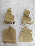 Custom Kids Photo Name Necklace Stainless Steel Portrait Pendant BFF