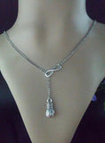 Lucky 8 & Boxing gloves charm sweater chain necklace