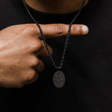 Ayatul Kursi Oval Necklace Stainless Steel Pendant Plated Muslim Jewelry Gift