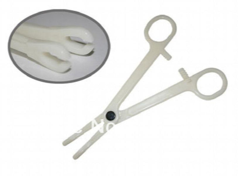 Disposable Piercing Tool Pre-Sterilized Slotted Sponge Plastic Forceps
