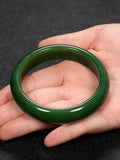 Natural Hetian Jade Green 54-64mm Bracelet Princess Jewelry Gift