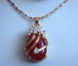 6 Color Stone/Zircon/Tiger Eye Jade Pendant 13*18mm
