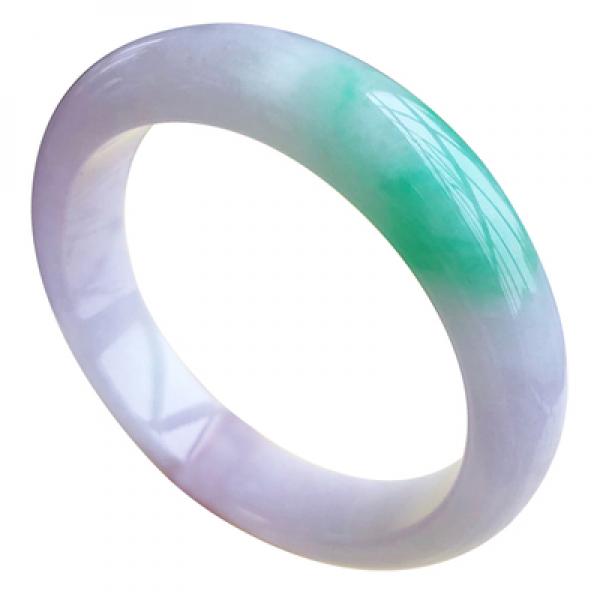 Natural Burmese Emerald Green 54mm-64mm Two-color Bracelet