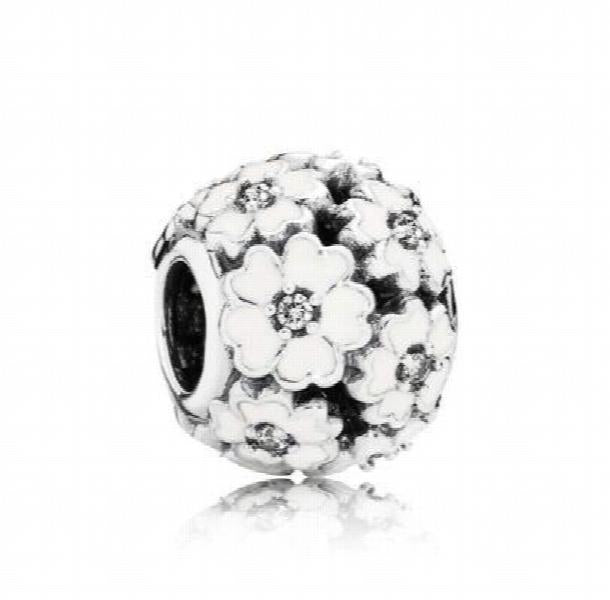 925 Silver Daisy Fairy Crystal Bead Charm for Women Bracelet & Necklace