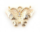 20PCS Butterfly Pendant Hang Charms 24x18mm DIY Accessory For Floating Locket