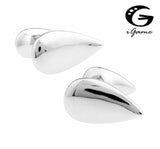 Silver Copper Water Drop Cuff Links