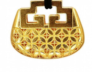 European Hollowed Flower Lock 24KT Pendant Charm