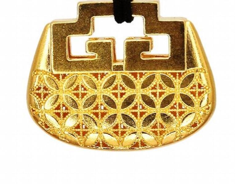 European Hollowed Flower Lock 24KT Pendant Charm
