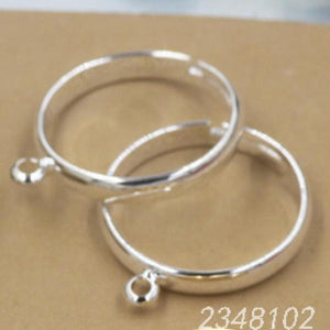 20pcs Silver Plated Adjustable Rings for Jewelry Making