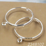 20pcs Silver Plated Adjustable Rings for Jewelry Making