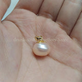 Natural Sea Pink Baroque Pearl Necklace For Women Men