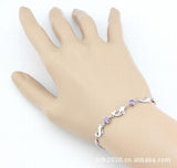 Dolphin Zircon Bracelet 925 Sterling Silver Jewelry