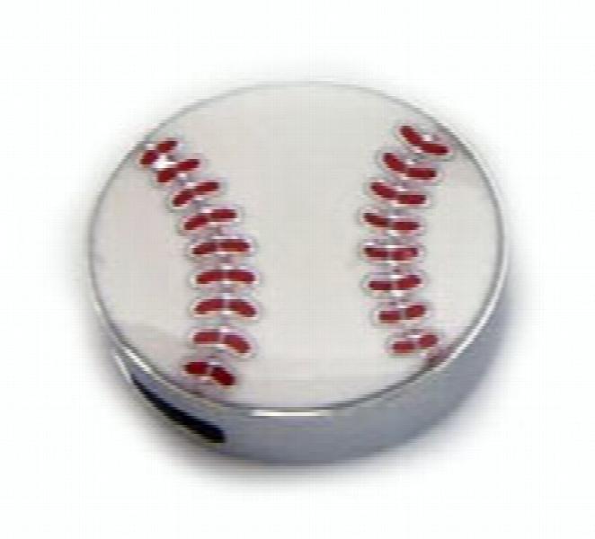100PCS 8MM Baseball Alloy Sport Slide Charms For Wristband Bracelet