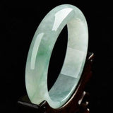 Zheru Jewelry Natural Myanmar Jadeite Ice Green Two-Color Bracelet 54-64mm