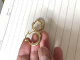 925 Silver Geometric Oval Hoop Huggie Earrings