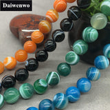 5A High Banded Agate Beads 8-12mm Round Purple Loose Stone Bead DIY Necklace