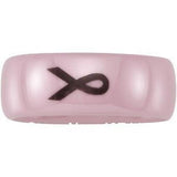 Classic Pink Ceramic Wedding Band
