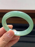 Natural Burmese Jade Light Green Bracelet 54-64mm