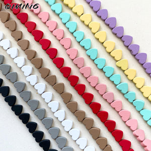 Heart Shape Hematite Bead Matte Loose Bead High DIY Jewelry Making