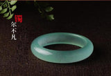 Natural Emerald Green Nephrite Jade Bangle Bracelet