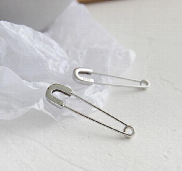 Temperament Pin Earrings 925 Silver Drop Earrings
