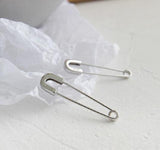 Temperament Pin Earrings 925 Silver Drop Earrings