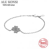 925 Sterling Silver Snake Chain Bangle Bracelet for Women Charm DIY Jewelry