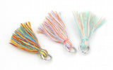 3 Rainbow Tassel Charms 30mm for Jewelry Bracelet Earring Necklace