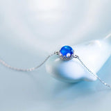 Adjustable Zircon Pendants Bracelet -925 Sterling Silver