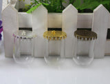 Glass Bell Shades with Metal Mops for DIY Jewelry Decoration Crafts