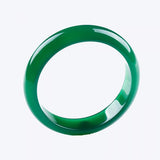 Zheru Jewelry Green Agate Chalcedony Bracelet 54-62mm