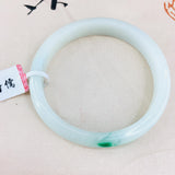 Zhe Ru Jewelry Natural Jadeite Bracelet Bicolor 54-62mm Female Jade Gift