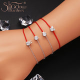 Shadowhunters 925 Silver Small Cz Bracelet Red Wire Silver Chain Women Gift