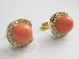 Noble 8mm Wine Red Shell Pearl & Crystal Earring