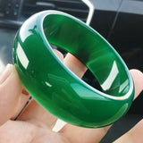 Zheru Agate Chalcedony Green 54-64mm Bracelet Princess Jewelry